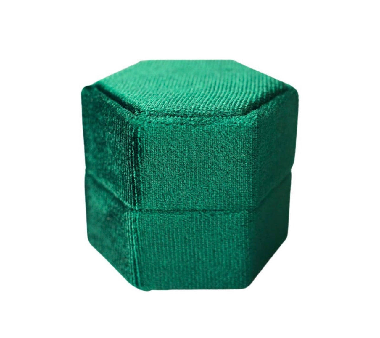 Emerald Hexagon Velvet Ring Box